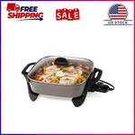 Presto 12-INCH Ceramic Electric Skillet With Glass Cover. Fixed Price $37.50.