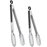 Hotec Stainless Steel Kitchen Tongs, Set Of 2-9" And 2PACK: 9+12INCH, Silver. Fixed Price $18.99.