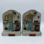 Bendix Cast Iron Painted Bookends Factory Benton Harbor Michigan Rare Vintage. Fixed Price $300.00.