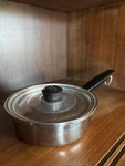 Vintage Jc Penney Wear Ever Sauce Pan With Lid Stainless Steel Made Usa 6 1/2. Fixed Price $18.00.