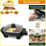Elite Gourmet 8X8 Non-stick Electric Skillet With Tempered Glass Lid 600W. Fixed Price $62.79.