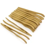Bamboomn 7" Reusable Toast Tongs, Curved Inches, Carbonized Brown. Fixed Price $26.74.