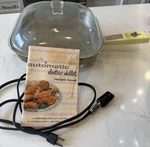 Sunbeam Fp-m Electric Skillet Gold Aluminum Glass Lid Temperature Control. Fixed Price $50.00.