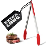 Extra Long Tongs For Cooking & Grilling 17.3" Heat-resistant Kitchen Wit. Fixed Price $14.68.