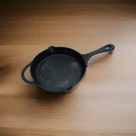 Pioneer Woman 8" Cast Iron Skillet Fry Pan Double Spout With Helper Handle. Fixed Price $30.73.