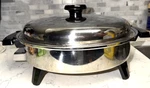 Lifetime West Bend Liquid Core Electric Casserole Skillet Cooker LT1120CU Tested. Fixed Price $55.00.