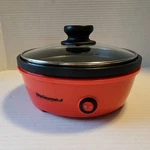 Elite Gourmet 8.5" Electric Skillet EGL-6101 Red Nonstick Open Box. Fixed Price $35.00.
