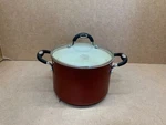 Tramontina Non Stick 6-QUART Stock Pot With Glass Lid , Metallic Copper. Fixed Price $52.76.