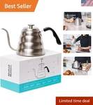 1.2L Gooseneck Coffee Kettle With Thermometer Perfect For Pour Over. Fixed Price $89.99.
