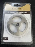 #8 Meat Grinder Stainless Steel Sausage Stuffing Disc Plate. Fixed Price $15.00.