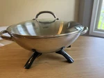 Presto Electric Wok Stainless Steel Double Handle W/ Lid Model 05900 Silver. Fixed Price $50.00.