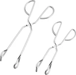 Stainless Steel Kitchen Scissor Tongs Set, 2-PIECE 10/13 Inch For Cooking. Fixed Price $12.08.
