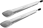 Devico Kitchen Tongs For Cooking, 2-PIECE Inch 18/8 Stainless 12IN, Silver. Fixed Price $24.64.