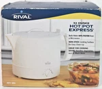 Rival Hot Pot Express 4071 Flip Top Adjustable Heat Setting White Oz. Fixed Price $31.80.