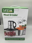Spztjk Meat Grinder Electric Food Chopper 3-SPEED Glass Bowl Double Blades. Fixed Price $49.99.