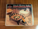 Nos Vintage West Bend Electric Skillet 11" #72129 Rockcote Open Box. Fixed Price $79.00.