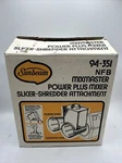 Vintage Sunbeam 94-351 Power Plus Slicer Shredder Mixmaster Attachment Open Box. Fixed Price $22.50.