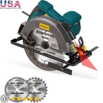 1400W Electric Circular Saw W/ Laser Guide & 2 Blades Adjustable Depth New. Fixed Price $75.98.