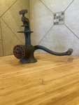 Vtg Btwn 1900-1920 Cast Iron Keen Kutter Manual Meat Grinder With Wooden Handle.. Fixed Price $31.50.