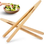 2-PACK Bamboo Tongs 8.7 Natural For Toaster, Ov. Fixed Price $10.40.