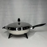 Vintage Regal Ware Society Stainless Electric 12 Fry Pan Skillet Lid Controller. Fixed Price $51.97.