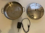 Farberware Electric Skillet Stainless 12" Made Usa Model 344A. Fixed Price $37.99.