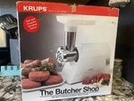 Krups The Butcher Shop #402 150-WATT Professional Power Meat Grinder. Fixed Price $34.99.