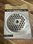 #22 Stainless Steel Grinder Plate 7MM Lincoln Outfitters Sku #31200054. Fixed Price $12.74.
