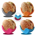 Contact-free Food Fixed Clip Shell Sandwich Hamburger Silicone Rack Holde. Fixed Price $15.08.