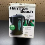 Hamilton Beach Cordless Kettle Large 1.8 Liter Rapid Boil Auto Shutoff Untested. Fixed Price $10.00.