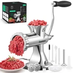 Huanyu Manual Meat Grinder - Heavy Duty Stainless Steel, Effortless Hand Crank. Fixed Price $166.89.