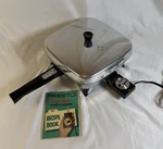 Vtg. Presto Control Master Automatic Electric Fry Pan Model SS-32, Tested Works. Fixed Price $24.76.