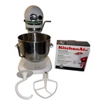 Kitchenaid Heavy Duty KSM5PSWH 325W 5QT Bowl-lift Stand Mixer White + Grinder. Fixed Price $140.00.