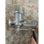 Vintage Manual Meat Grinder Hand Crank Cast Aluminum Table Clamp Taiwan Silver. Fixed Price $28.80.