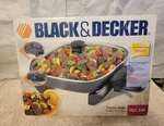 Black+decker SKG100 Electric Skillet Non-stick Temp Control Glass Lid Cool Touch. Fixed Price $19.00.