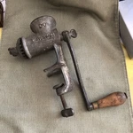 Vintage Universal NO.00 Meat Grinder L.f.&c. New Britain Hand Crank Clamp. Fixed Price $45.00.