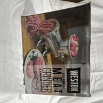 Weston 36-2201-W Manual Meat Grinder Sausage Stuffer Cast Iron W/ Plates. Fixed Price $70.00.