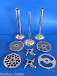 #32 9 Pc Meat Grinder Plate Knife & Sausage Stuffer Tube For Weston 08-3201. Fixed Price $168.00.