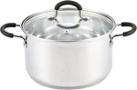 Cook Home Stockpot Sauce Casserole Pan Saucier 5 Quarts, Silver. Fixed Price $60.50.