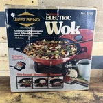 Vintage West Bend Electric Wok 5109 Red 6 Qt Mcm Kitchen Skillet Stir Fry. Fixed Price $44.99.