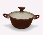 Greenpan 5 Qt Ceramic Stock Pot Dutch Oven Non Stick Lid Handles Red Burgundy. Fixed Price $28.95.