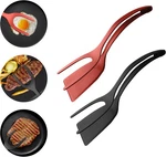 Nyano Egg Flipper Spatula: 2-IN-1 Grip Design Standard, Red+black. Fixed Price $12.59.