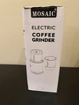 Mosaic Electric Coffee Grinder HH-05 Stainless Steel Blade Transparent Lid. Fixed Price $25.00.