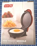 Dash Mini Maker 4 Electric Round Griddle Red New Non-stick Kitchen Gift. Fixed Price $17.97.