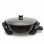 Round Electric Skillet With Lid 12X12 Inch Aluminum Nonstick Fryin.... Fixed Price $51.39.
