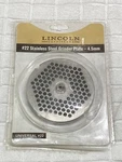 #22 Stainless Steel Grinder Plate 4.5MM Lincoln Outfitters Sku #31200053. Fixed Price $9.00.