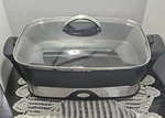 Rare Presto Electric Skillet Tempered Glass Lid Nonstick Foldaway Kitchen Used. Fixed Price $40.99.