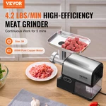 Electric Meat Grinder 4.2LB/MIN Stainless Steel Sausage Maker For Kitchen. Fixed Price $112.99.