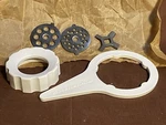 Kitchenaid Fga Food Grinder Replacement Blade & Grinding Plates, Nut And Wrench. Fixed Price $15.00.