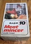 Vtg Villaware Alfa 10 Lrg Meat Grinder Mincer Sausage Maker Double Tinned Poland. Fixed Price $49.99.
